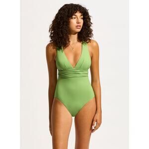 Seafolly Cross Back One Piece - Sage NWT SIZE 10